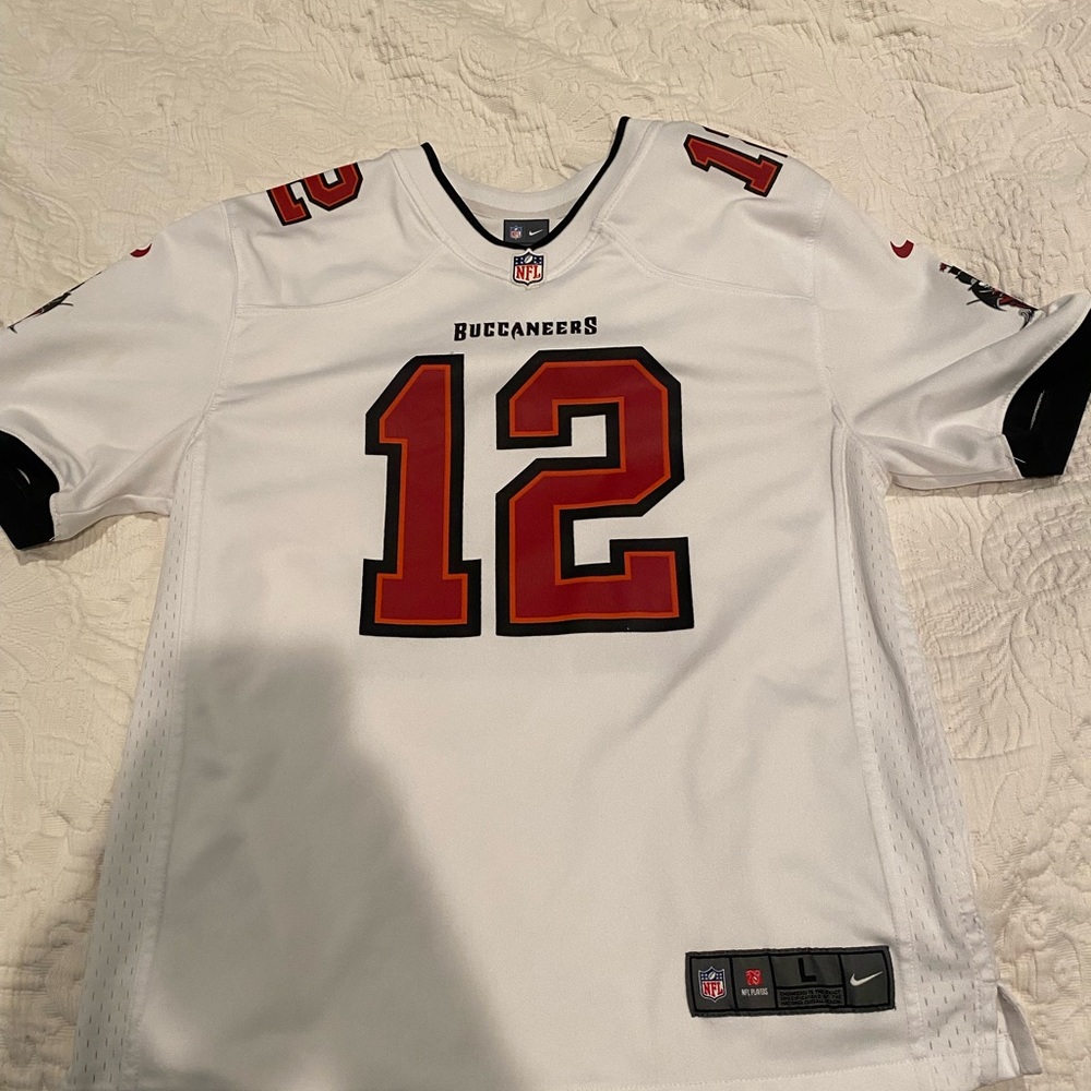 NFL Men's White and Red Buccaneers Jersey